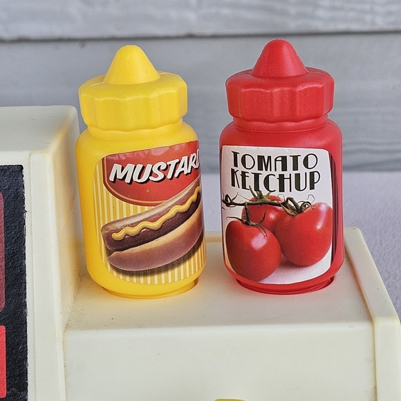 VTG Fisher Price Magic Burner Stove Top Kitchen Toy Toddler Mustard Ketchup 1978 - Picture 6 of 8